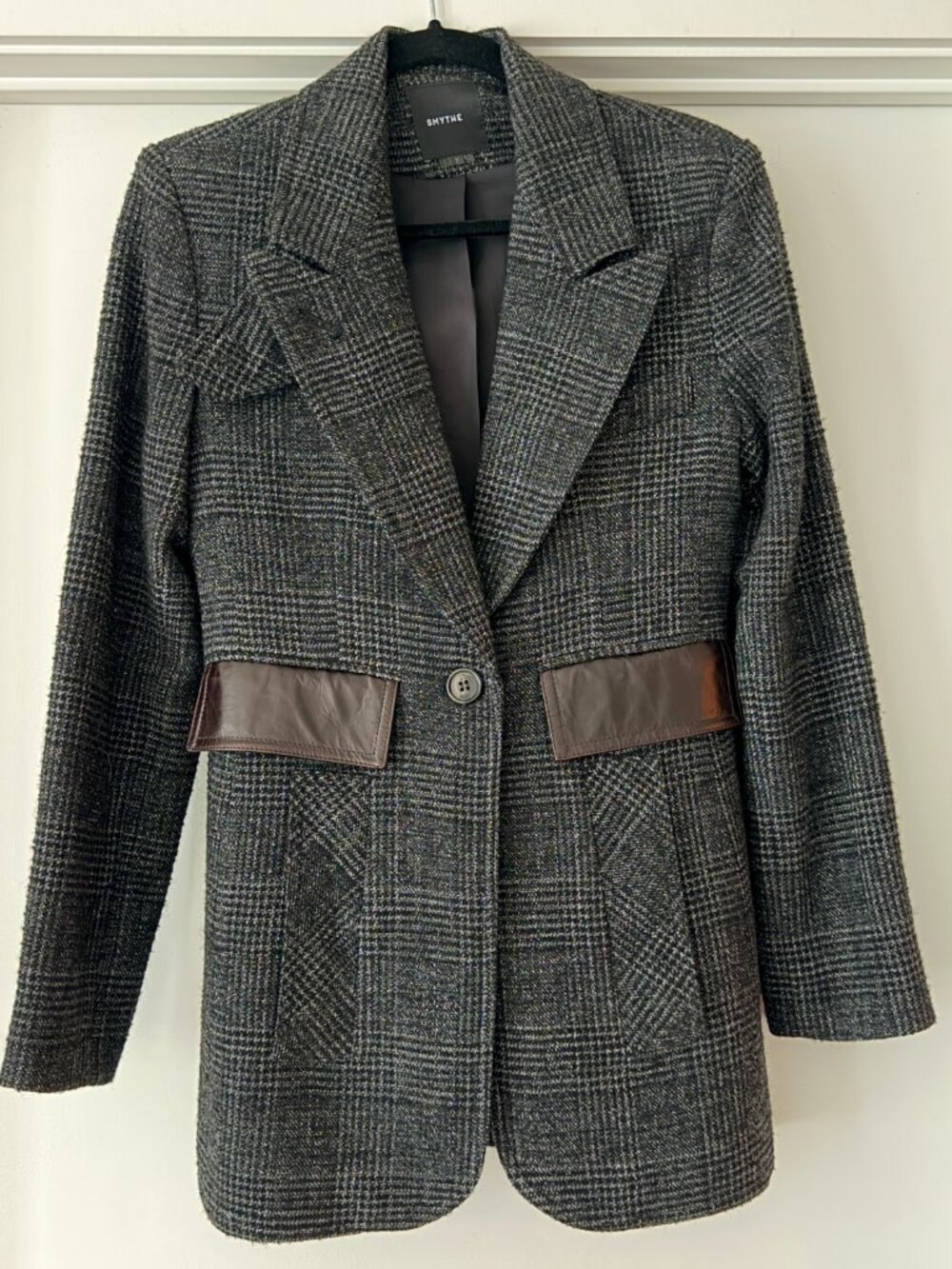 Smythe Boyfriend Blazer in Grey Wool - Size 2
